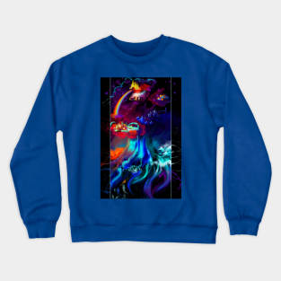 Yggdrasil the world tree legend rainbow norse myth celestial nature Crewneck Sweatshirt